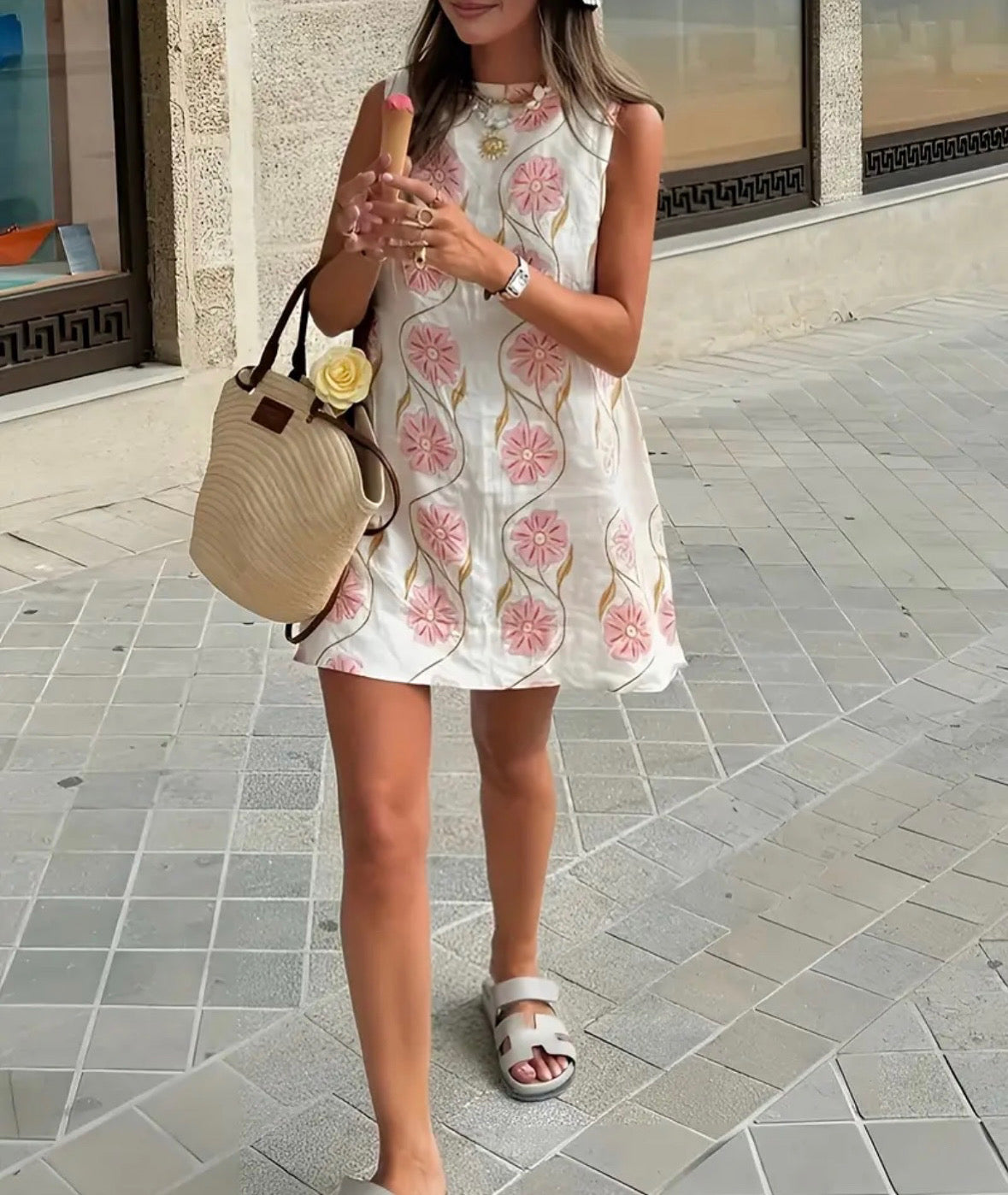 Pink Flowers Dress