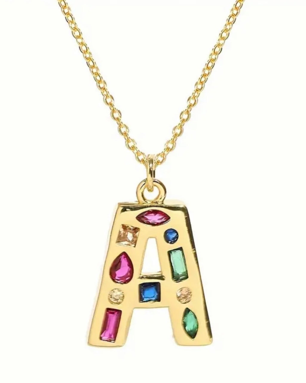 Gem Initial Necklace
