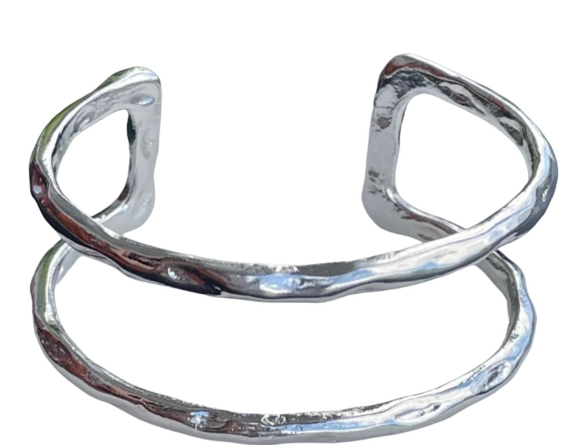 Ember Silver Bangle